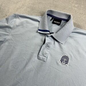 Maceoo Navy Blue Designer Mozart Tip Mens Polo Blue Trim Size XL 5